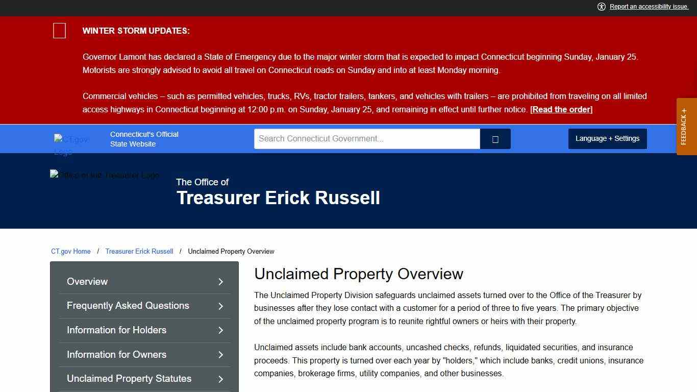 Unclaimed Property Overview